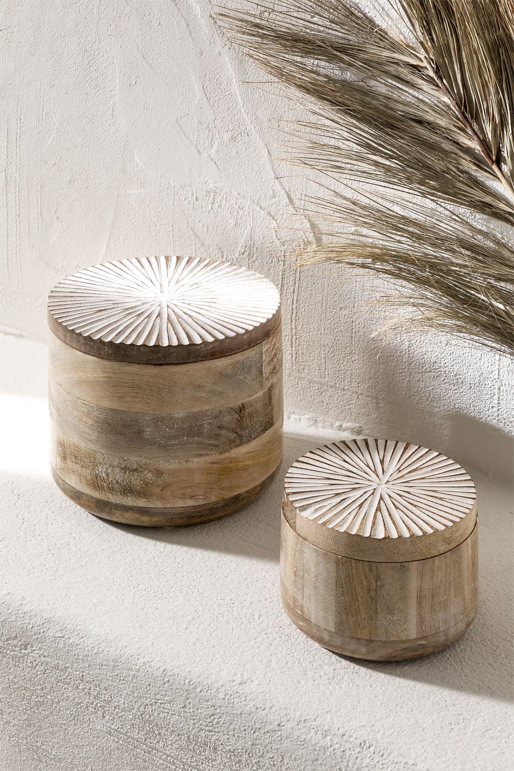 Set van 2 boten van Nabordi-mangohout  , galerij beeld 1