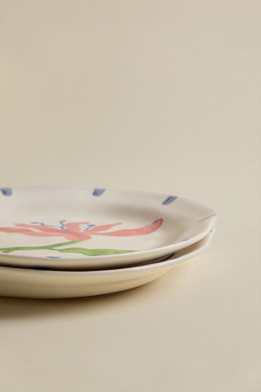 Set van 2 Marneda-steengoed dinerborden, galerij beeld 5