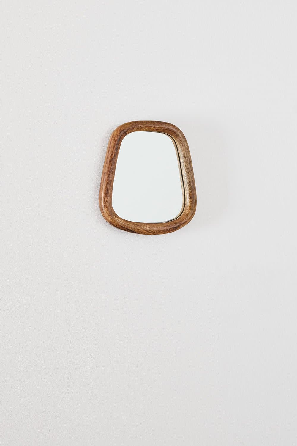 Rechthoekige wandspiegel in mangohout (19x22 cm) Gabael Design, galerij beeld 2