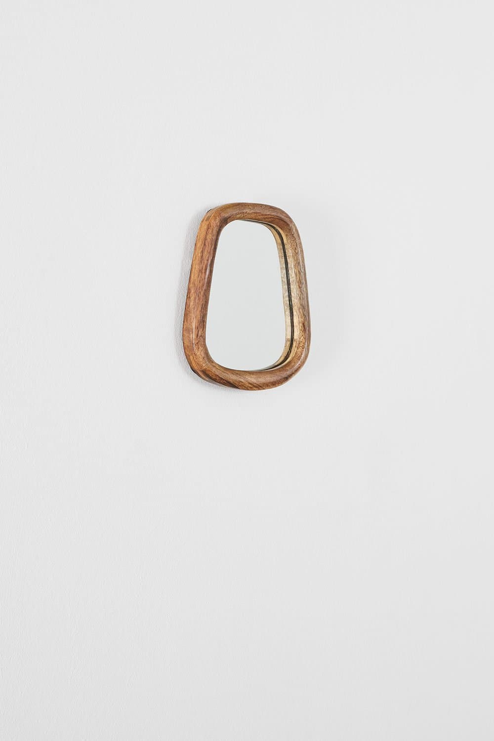 Rechthoekige wandspiegel in mangohout (19x22 cm) Gabael Design, galerij beeld 3