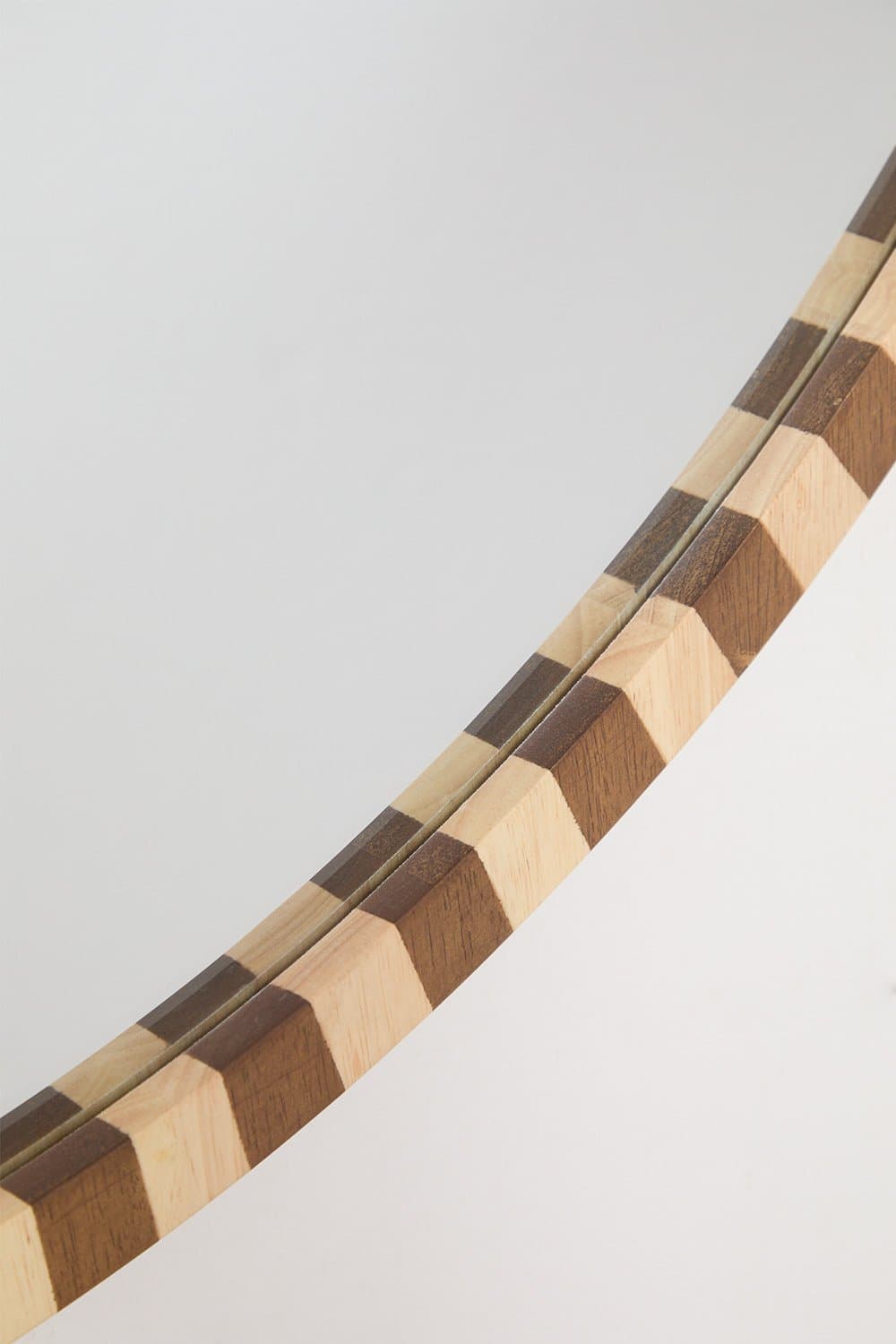 Ronde eikenhouten wandspiegel (Ø110 cm) Sapeira , galerij beeld 4