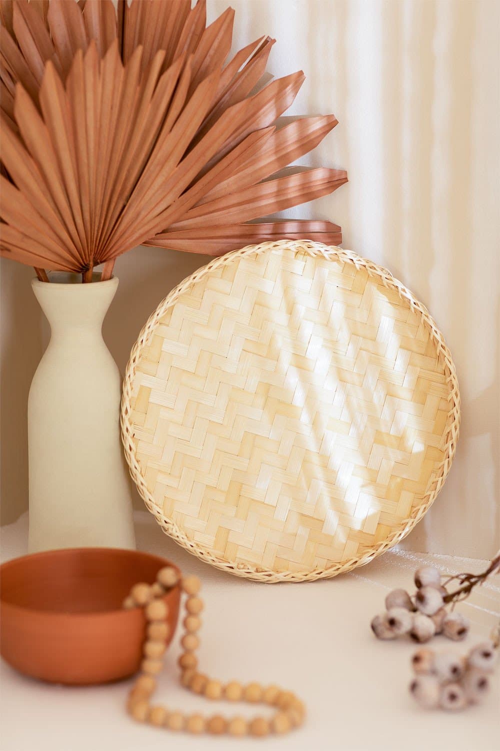 Decoratief Bamboe Dienblad (Ø30 cm) Raimis, galerij beeld 1