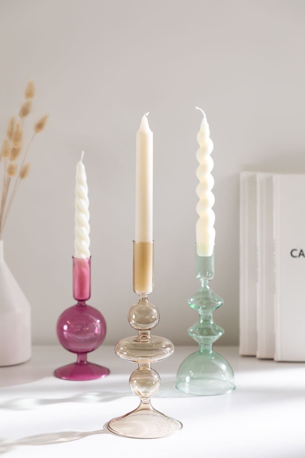 Set van 3 Nalyna kristallen kandelaars, galerij beeld 1