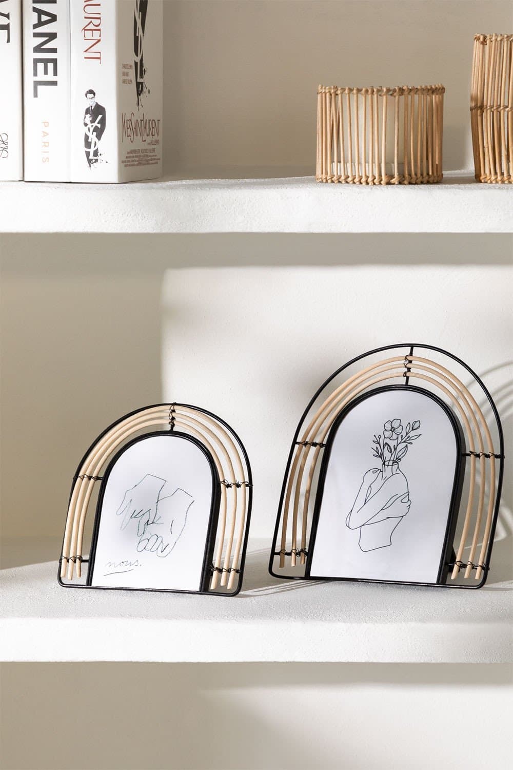 Fotolijst in metaal en rotan Mesta, galerij beeld 6