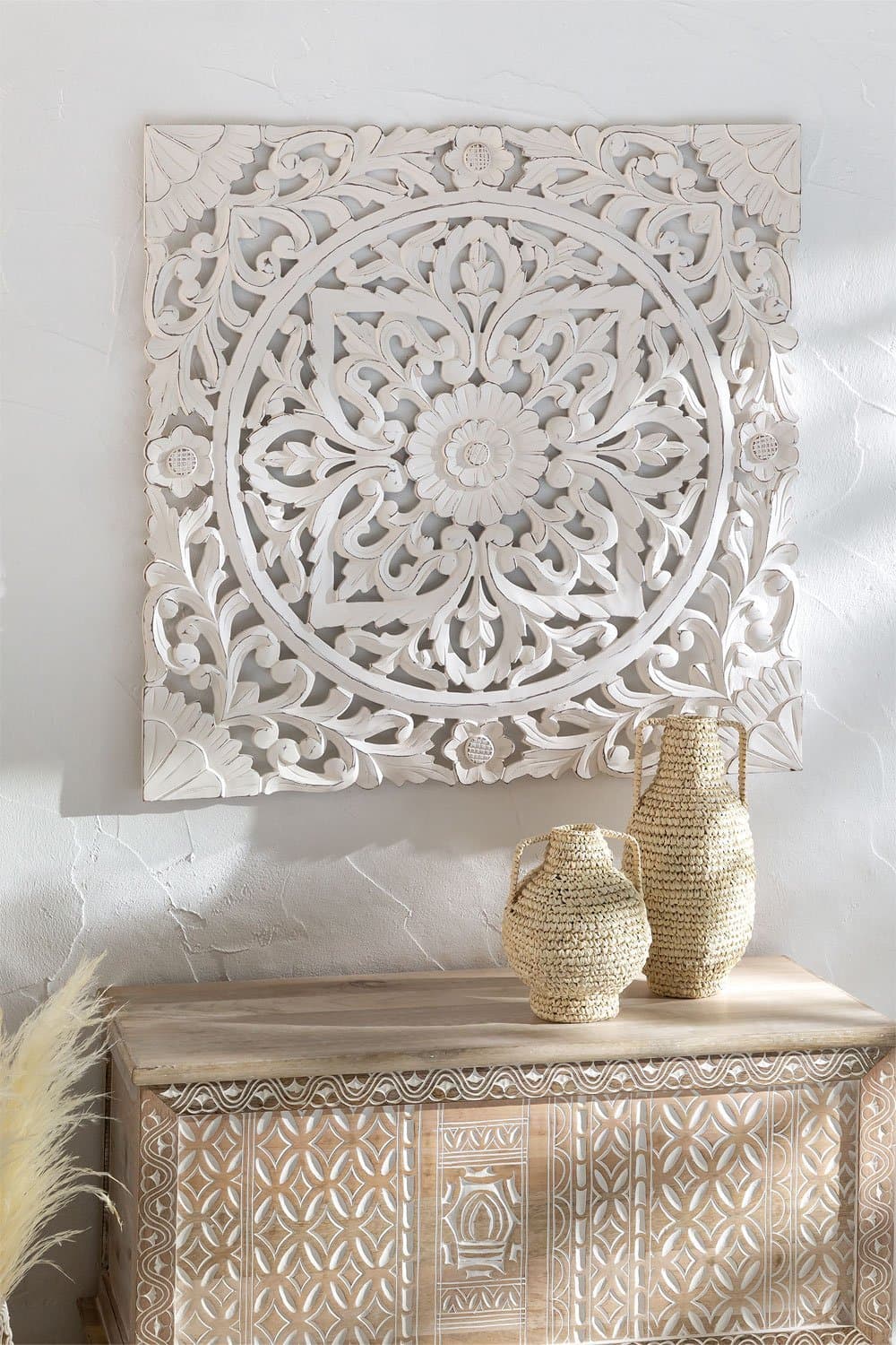 Decoratief paneel in hout (90x90 cm) Lundi, galerij beeld 1