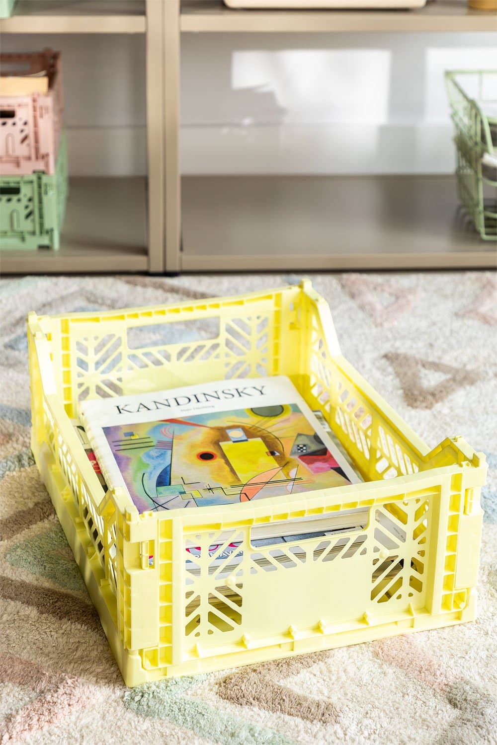 Set van 2 opvouwbare en stapelbare plastic dozen Doli , galerij beeld 8