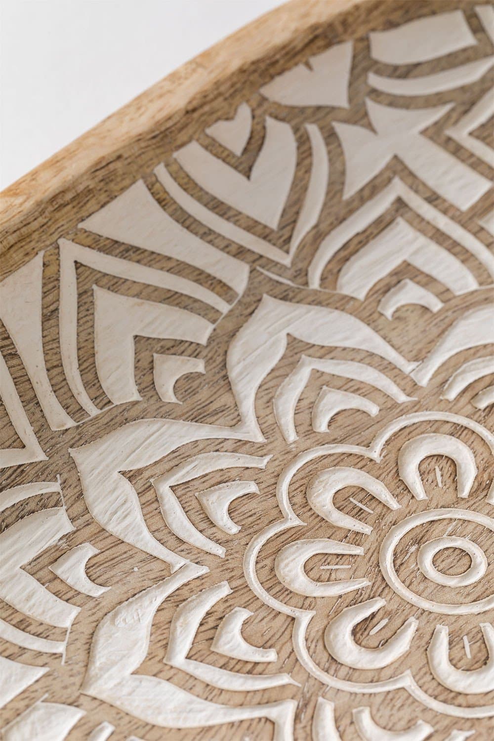 Set van 2 decoratieve dienbladen van mangohout Breda, galerij beeld 3