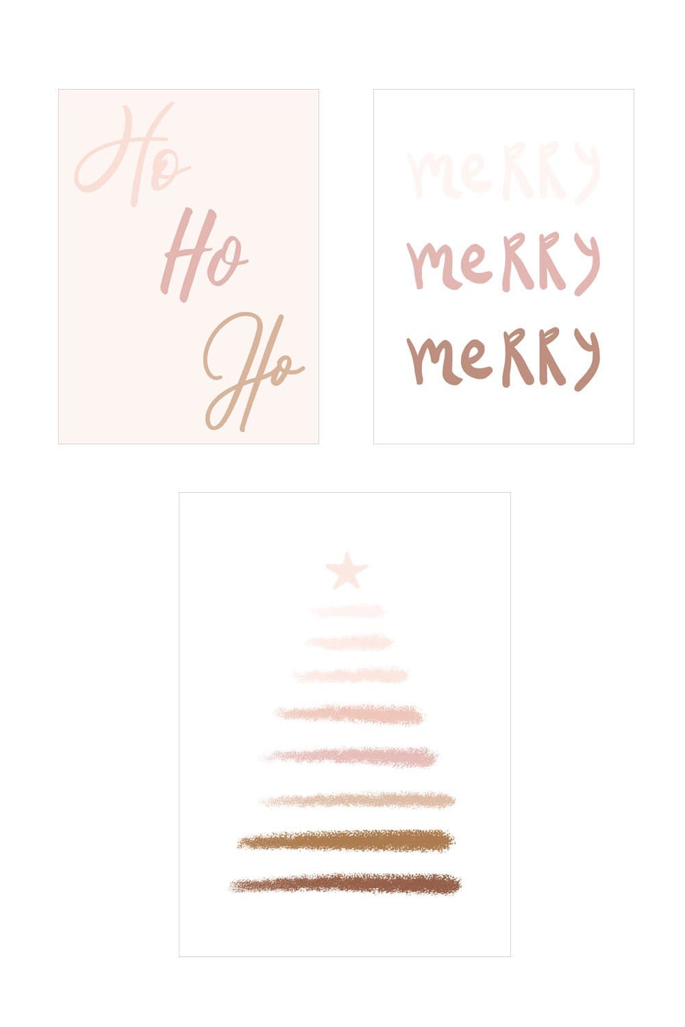 Set van 3 decoratieve kerst posters (50x70 en 30x40 cm) Belene, galerij beeld 1