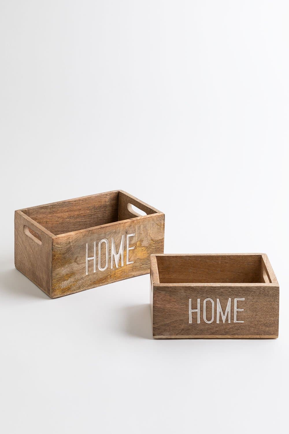 Set van 2 Evelia mangohouten opbergdozen , galerij beeld 3