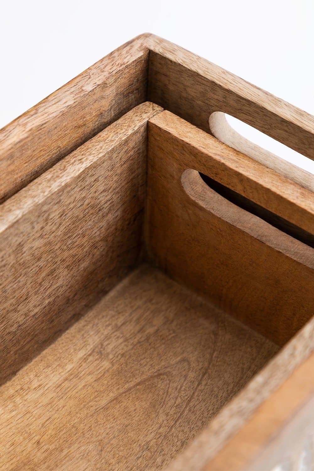 Set van 2 Evelia mangohouten opbergdozen , galerij beeld 6