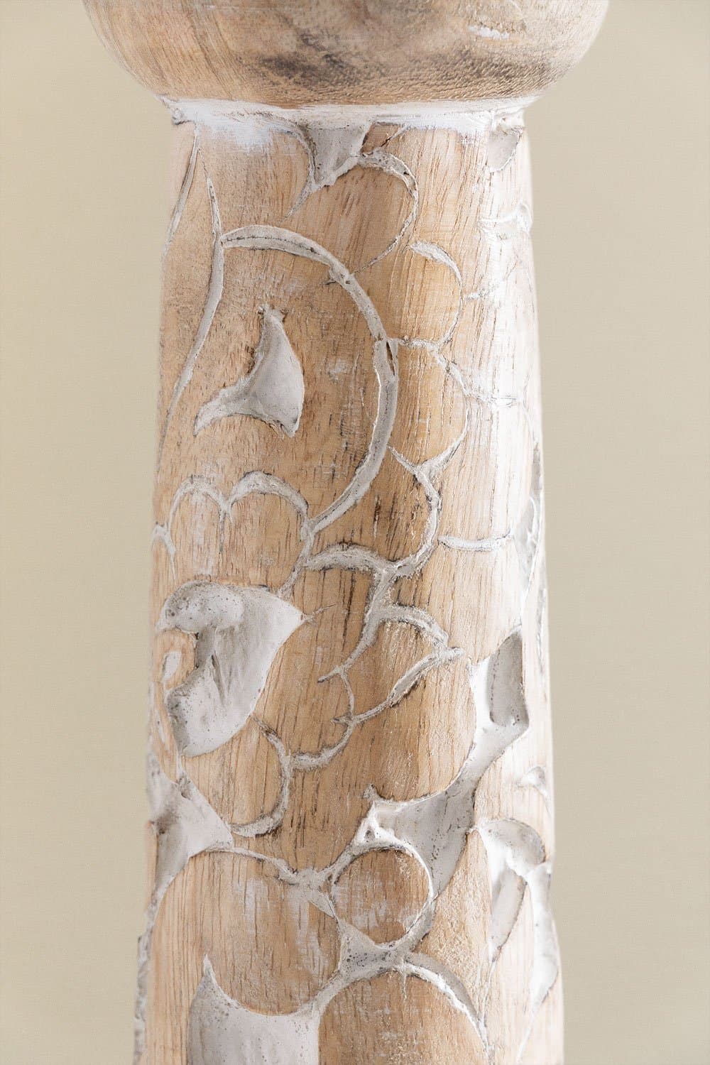 Set van 2 Biny kandelaars van mangohout , galerij beeld 5