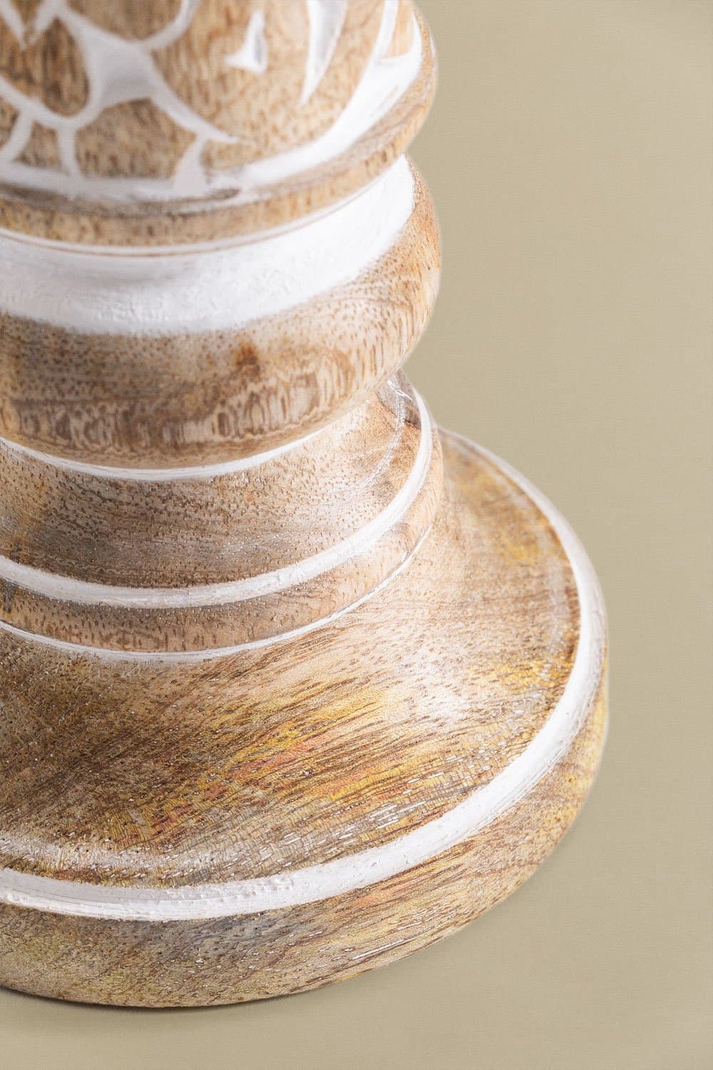 Set van 2 Biny kandelaars van mangohout , galerij beeld 10