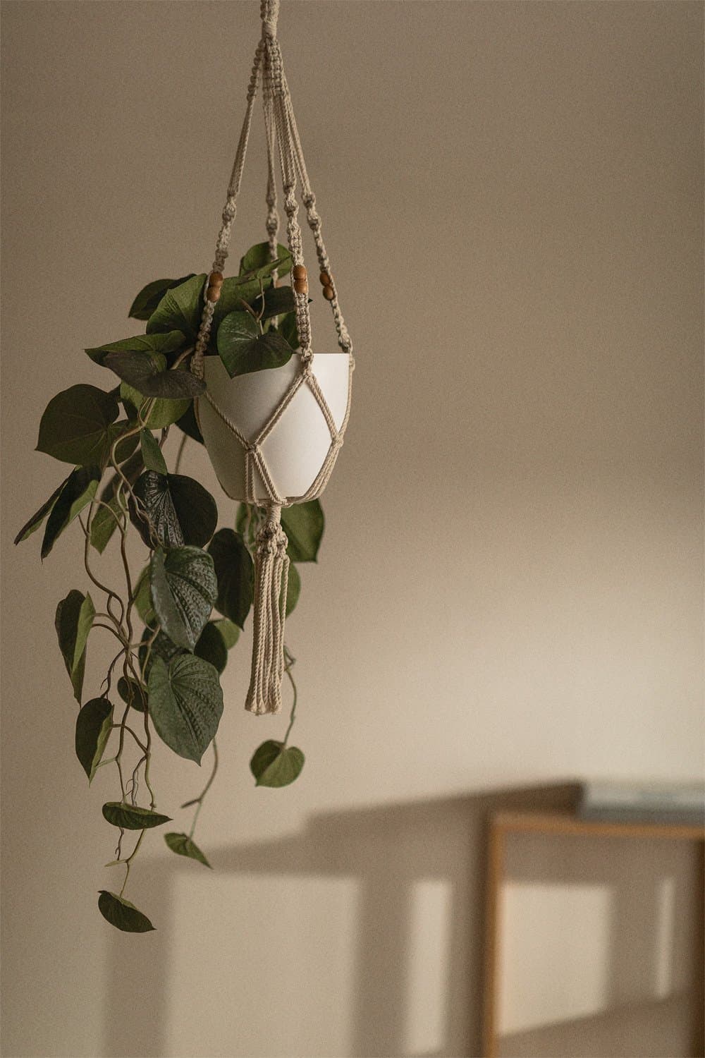 Macrame hangende plantenbak Xerxes, galerij beeld 1