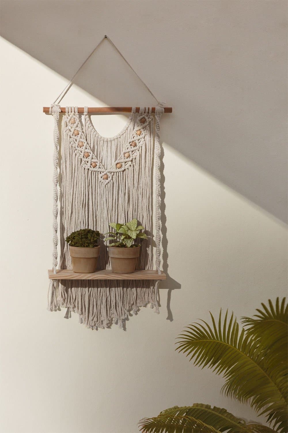 Lucretia macramé wandtapijt met wandplank , galerij beeld 1