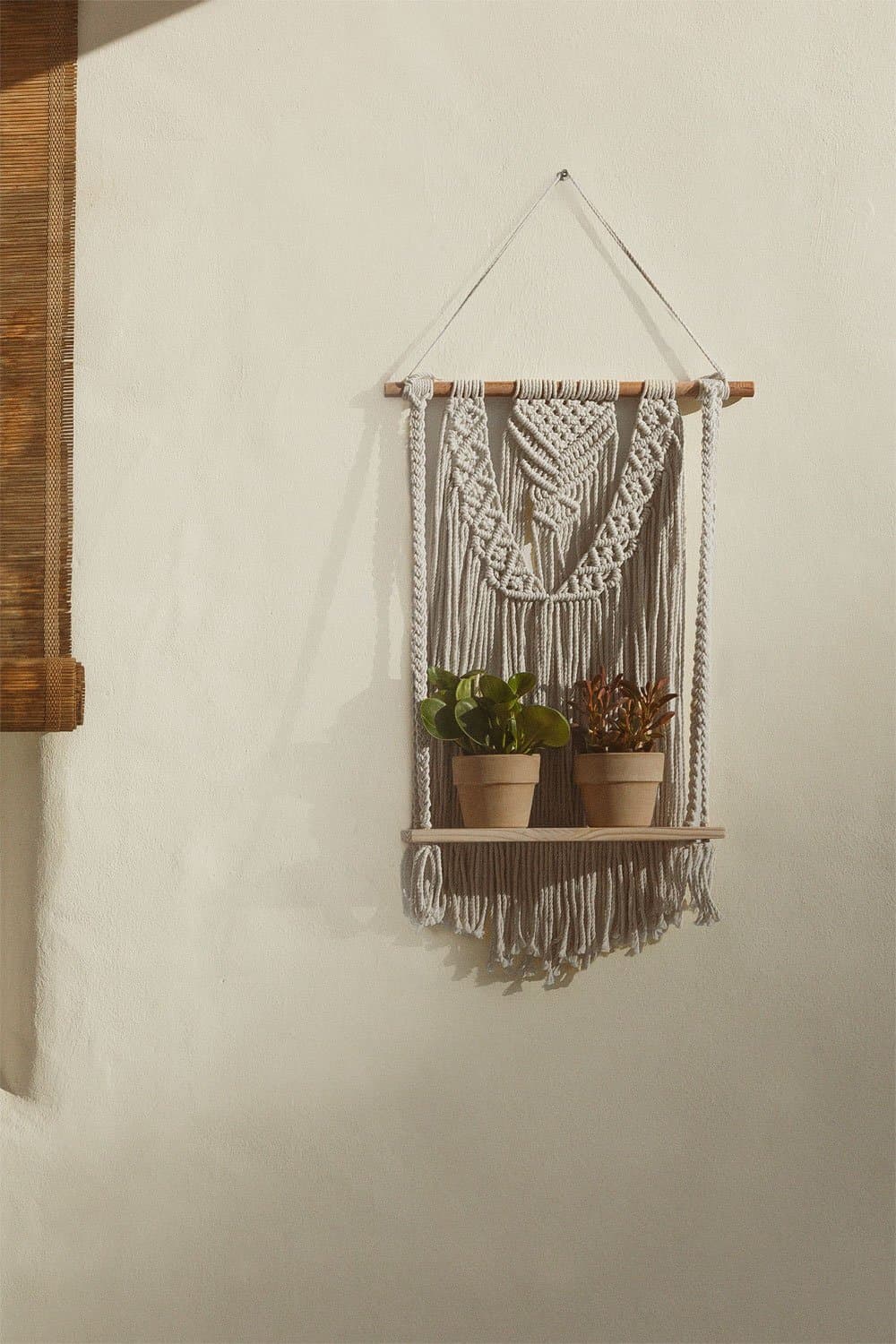 Nicator Macrame Wandtapijt met Wandplank, galerij beeld 1