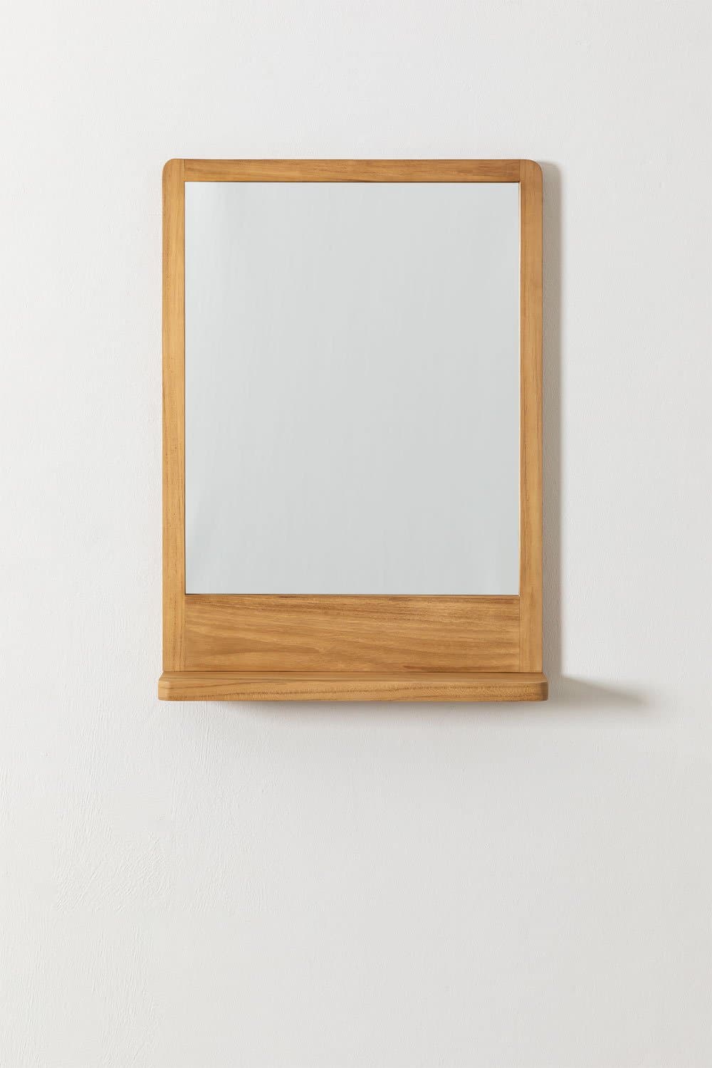 Wandspiegel met Plank in Teakhout (50x70 cm) Mazure , galerij beeld 2