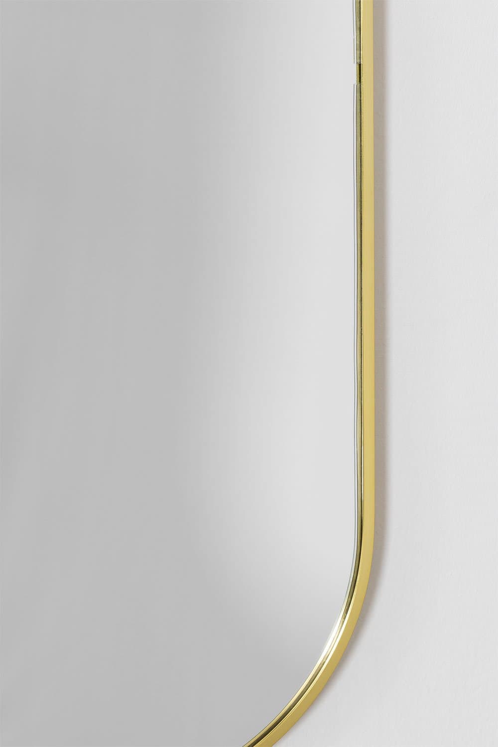 Metalen ovale wandspiegel Elsie Gold, galerij beeld 4