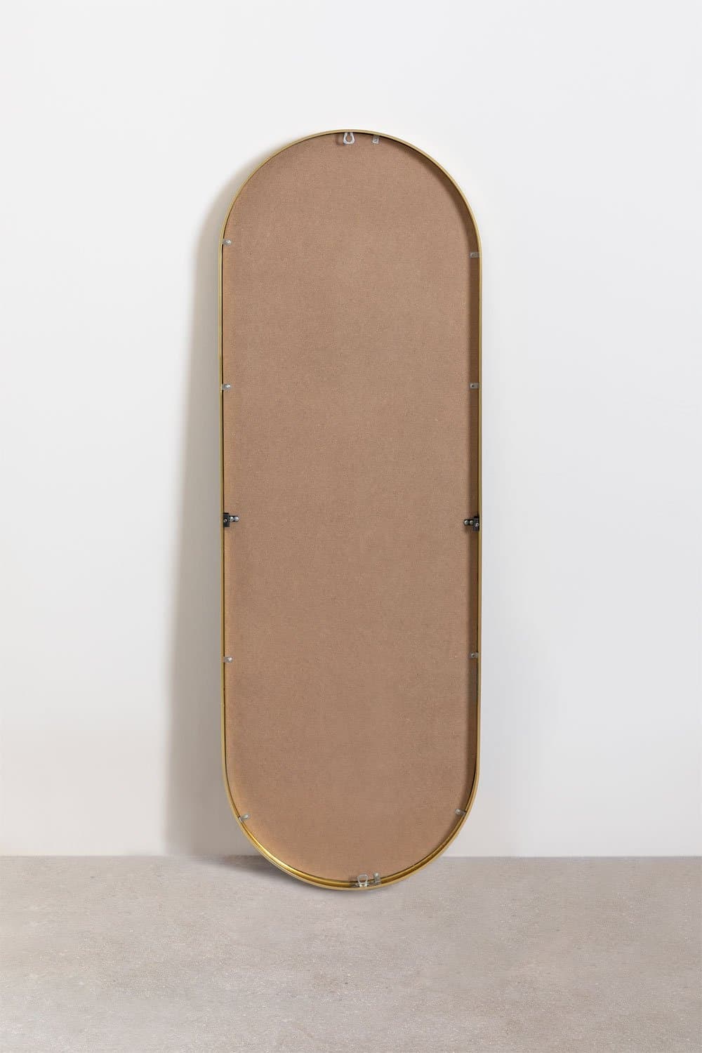 Metalen ovale wandspiegel Elsie Gold, galerij beeld 6