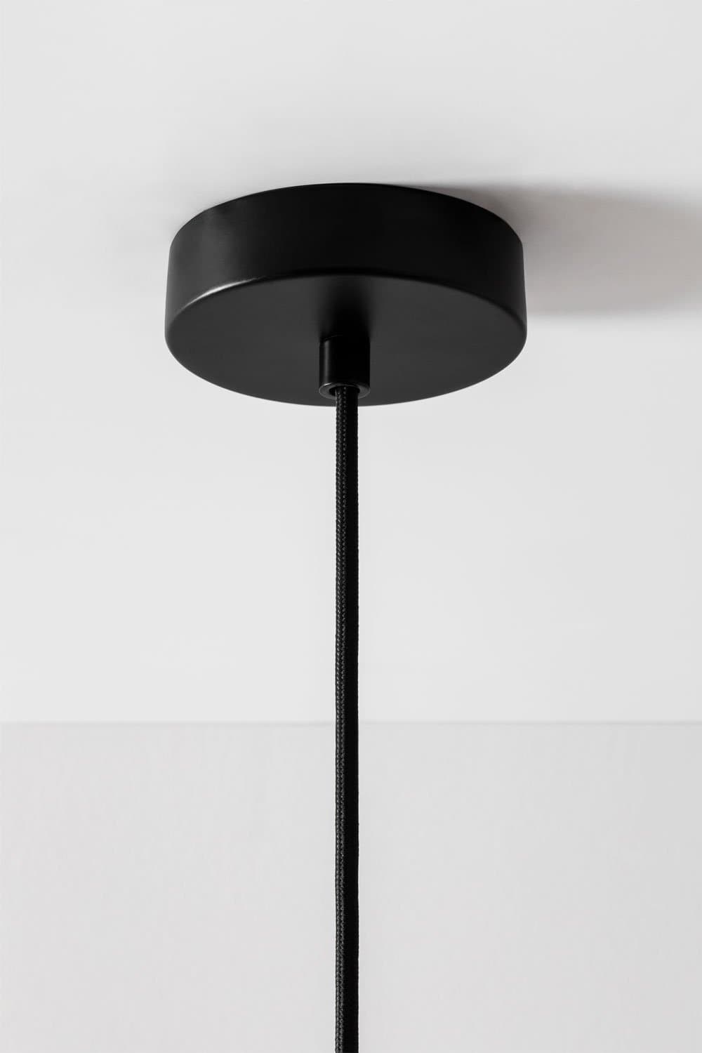 Plafondlamp van travertijn en hout (Ø6,5 cm) Davise, galerij beeld 5