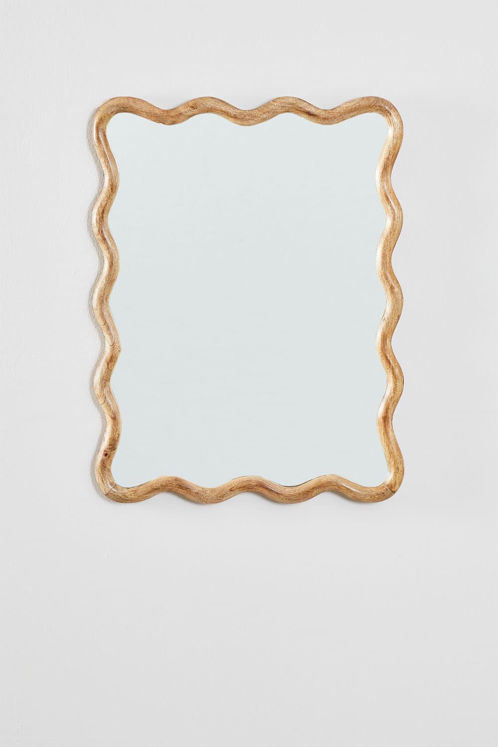 Rechthoekige wandspiegel in mangohout (48x62 cm) Gilliam, galerij beeld 2