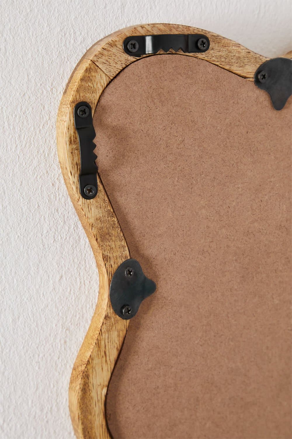 Rechthoekige wandspiegel in mangohout (48x62 cm) Gilliam, galerij beeld 6