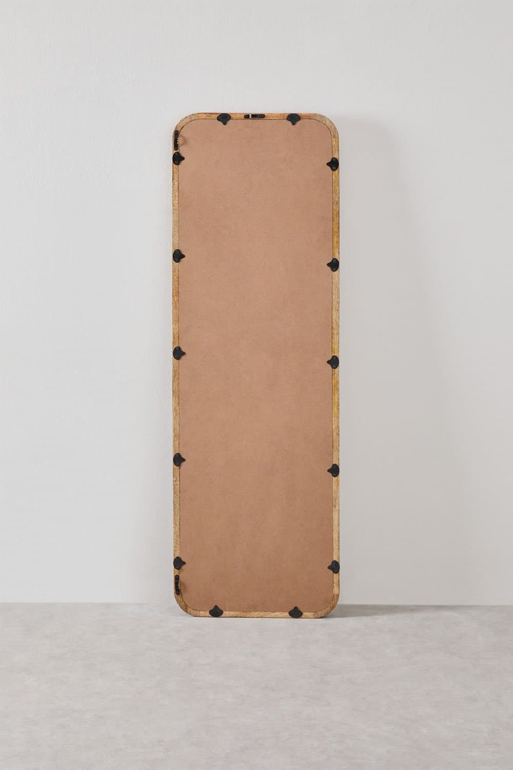 Rechthoekige wandspiegel 35x115 cm in mangohout Mirtzia, galerij beeld 5