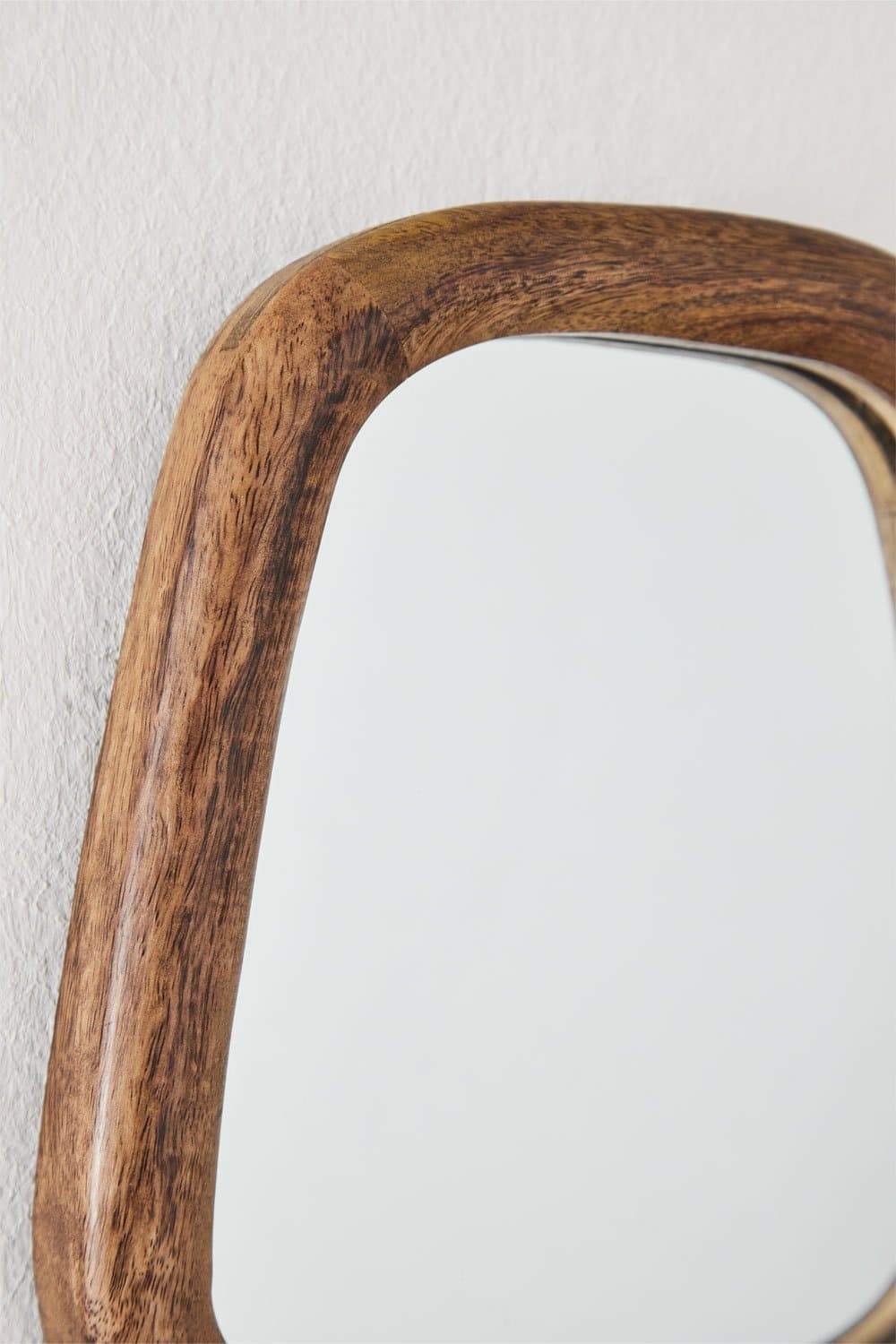 Set van 3 mangohouten wandspiegels Gabael Design, galerij beeld 3