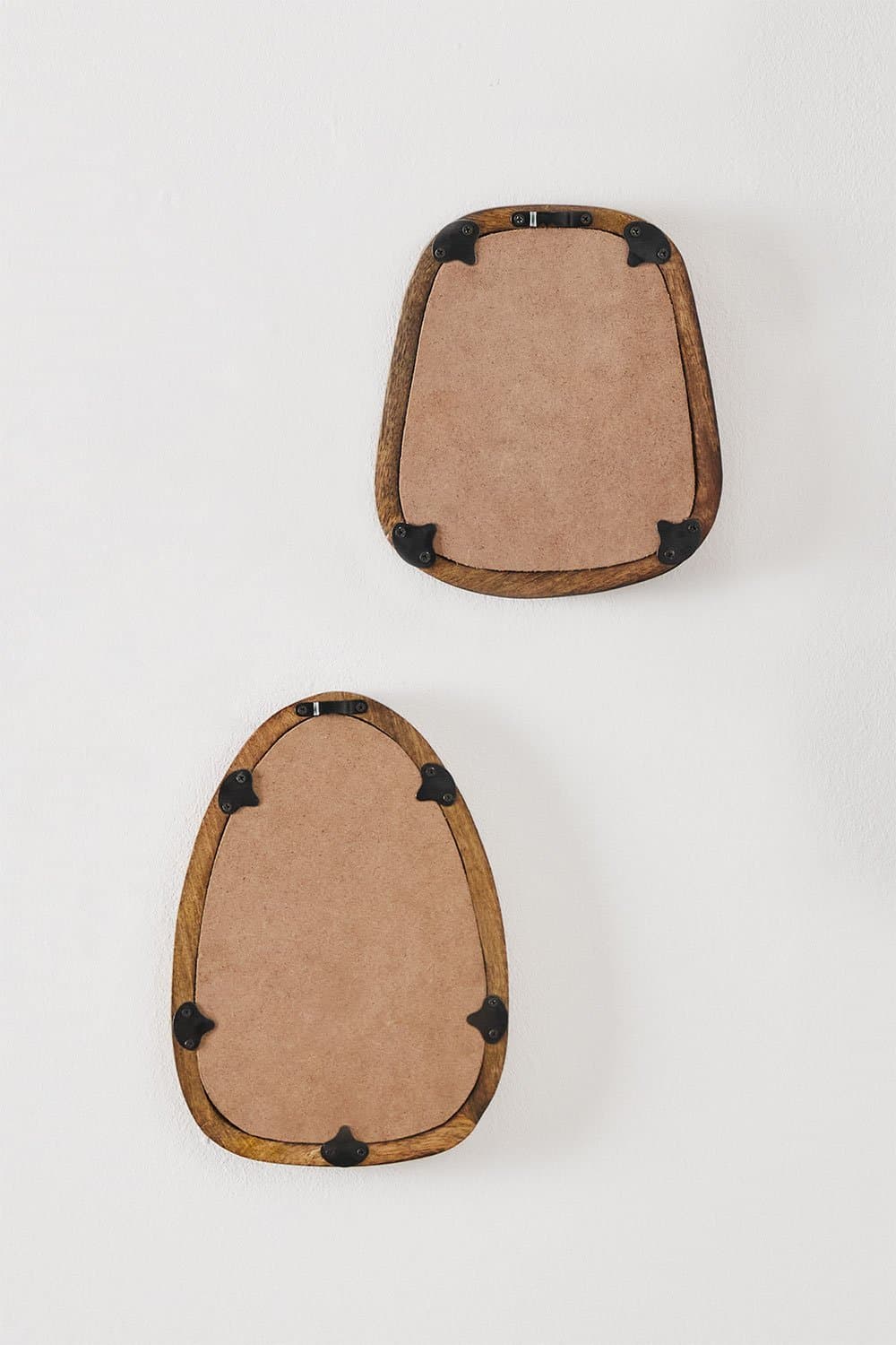 Set van 2 mangohouten wandspiegels Gabael Design, galerij beeld 5