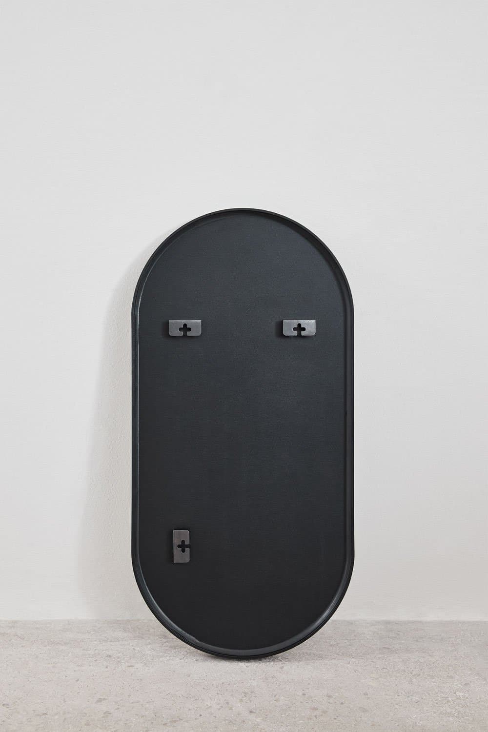 Ovale aluminium wandspiegel (35x70 cm) Elbert , galerij beeld 6