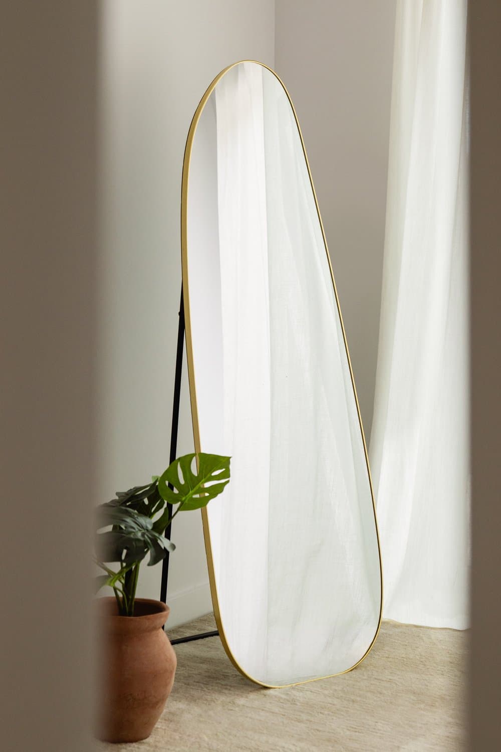 Aluminium staande spiegel (55x165 cm) Naruvan, galerij beeld 1