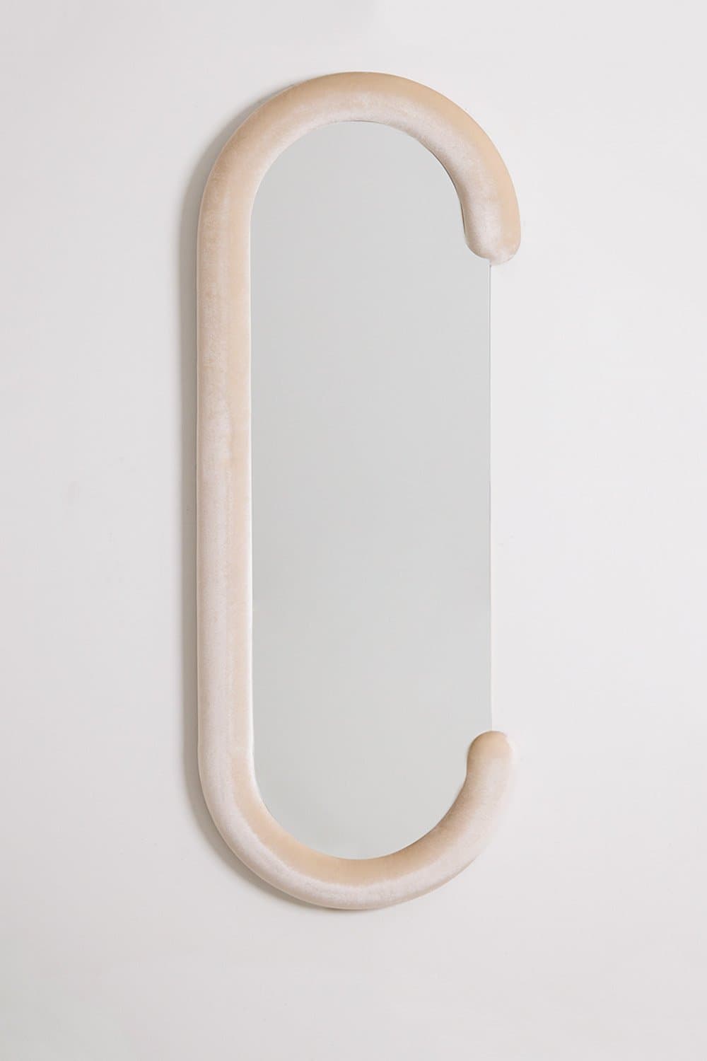 Ovale wandspiegel in fluweel (60x160 cm) Jasnon, galerij beeld 3