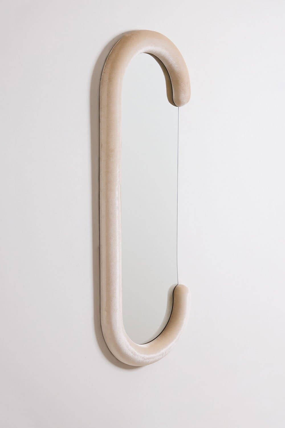 Ovale wandspiegel in fluweel (60x160 cm) Jasnon, galerij beeld 4