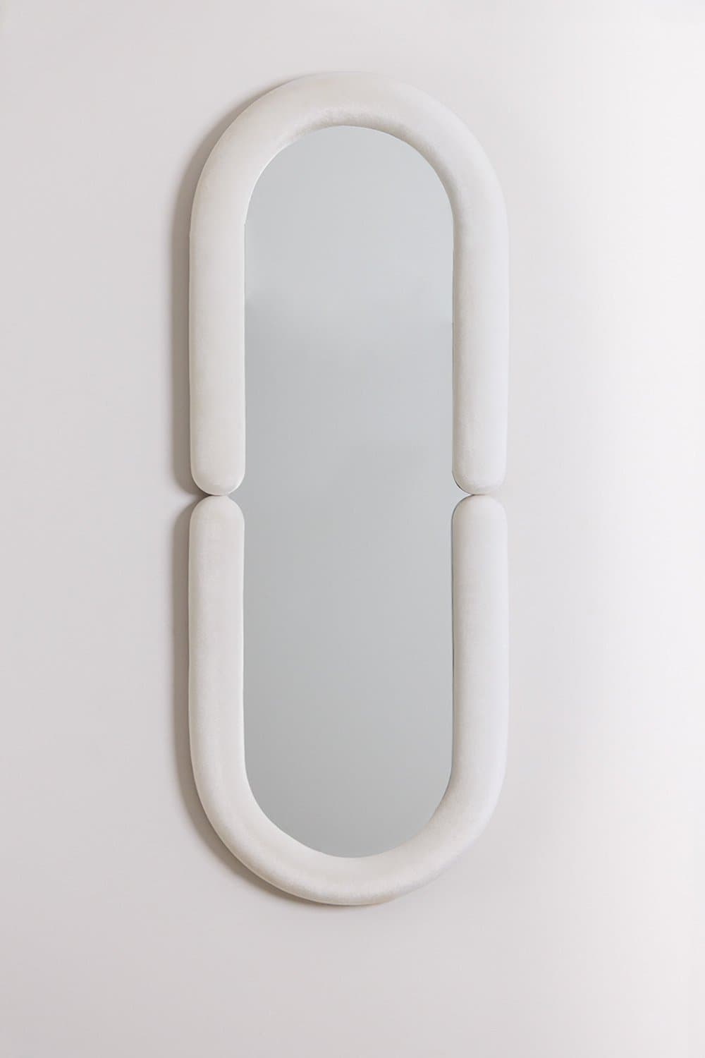 Ovale fluwelen wandspiegel (60x160 cm) Santes, galerij beeld 3