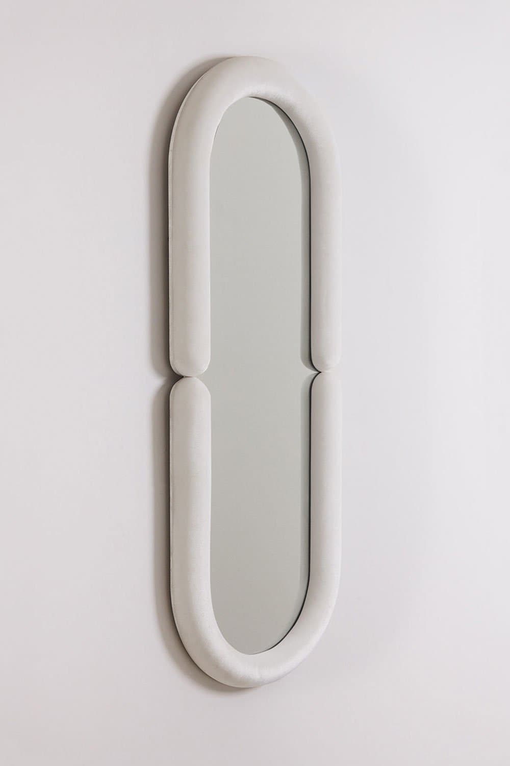 Ovale fluwelen wandspiegel (60x160 cm) Santes, galerij beeld 4