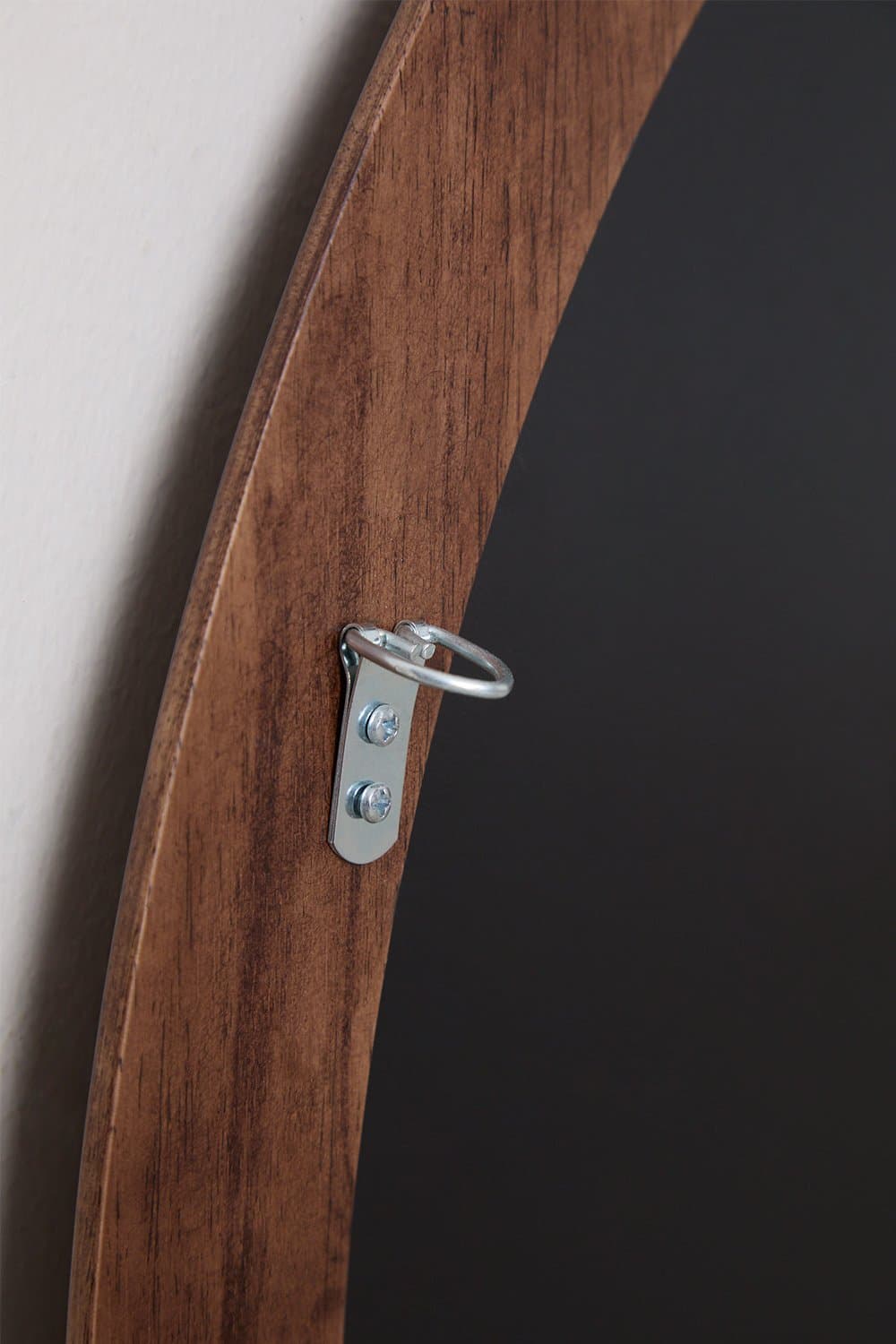 Ronde eikenhouten wandspiegel (Ø75 cm) Ozande , galerij beeld 7