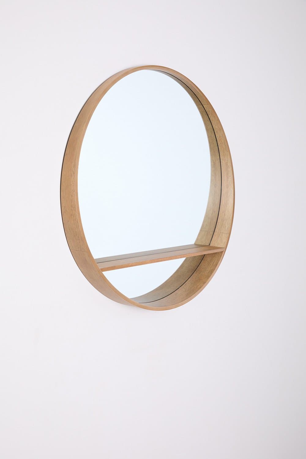 Ronde houten wandspiegel (Ø80 cm) Benat, galerij beeld 4