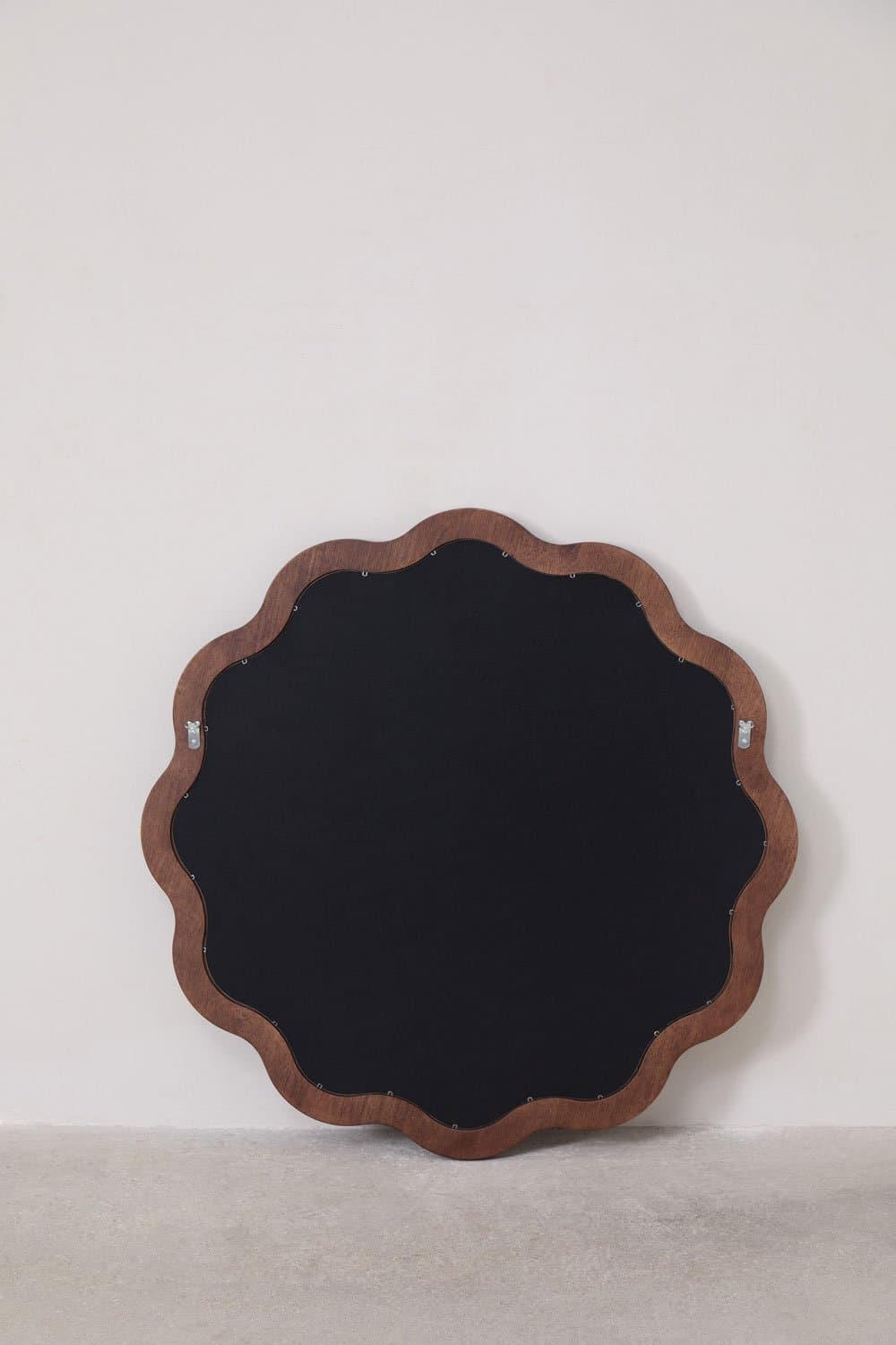 Ronde eikenhouten wandspiegel (Ø80 cm) Luesia, galerij beeld 5