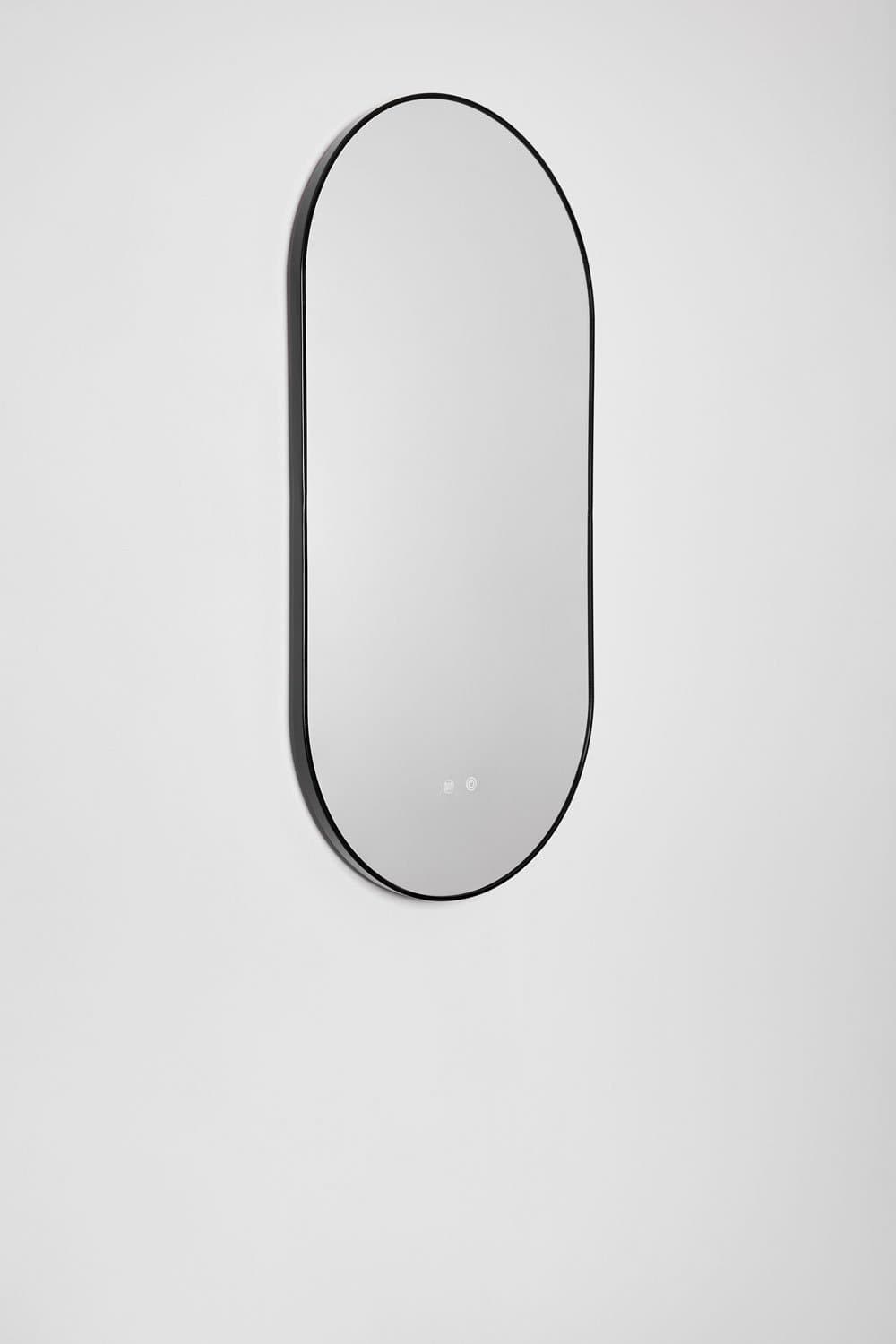 Ovale badkamerwandspiegel met LED-licht en anti-condens (50x100 cm) Asteiro, galerij beeld 5