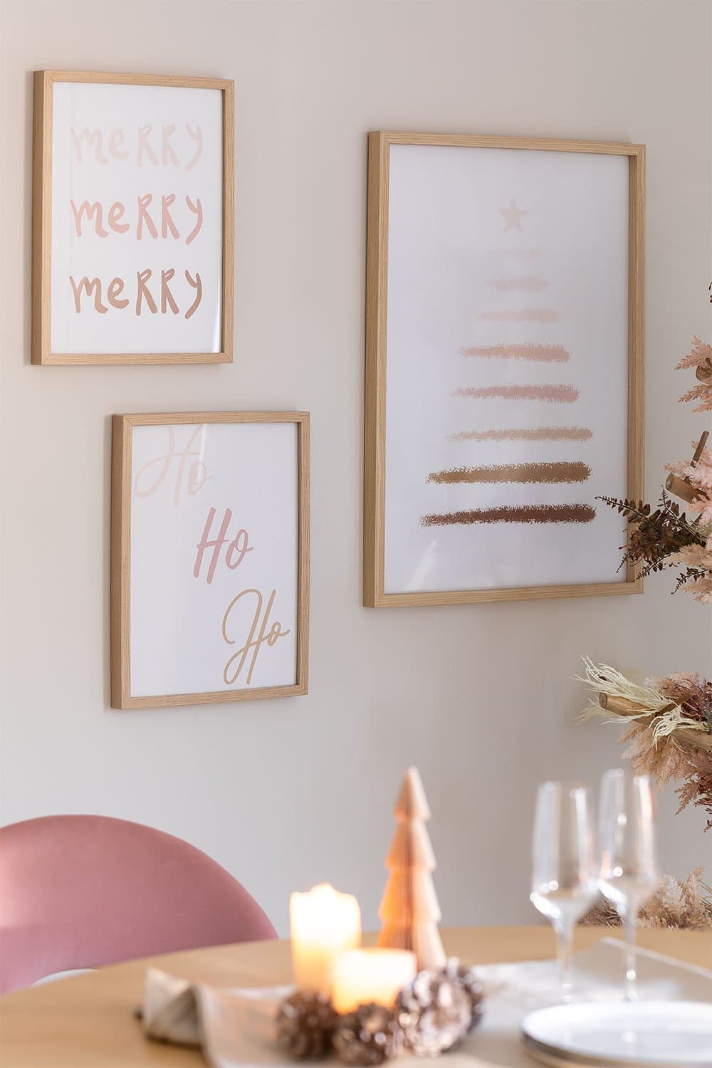 Set van 3 decoratieve kerst posters (50x70 en 30x40 cm) Belene, galerij beeld 6