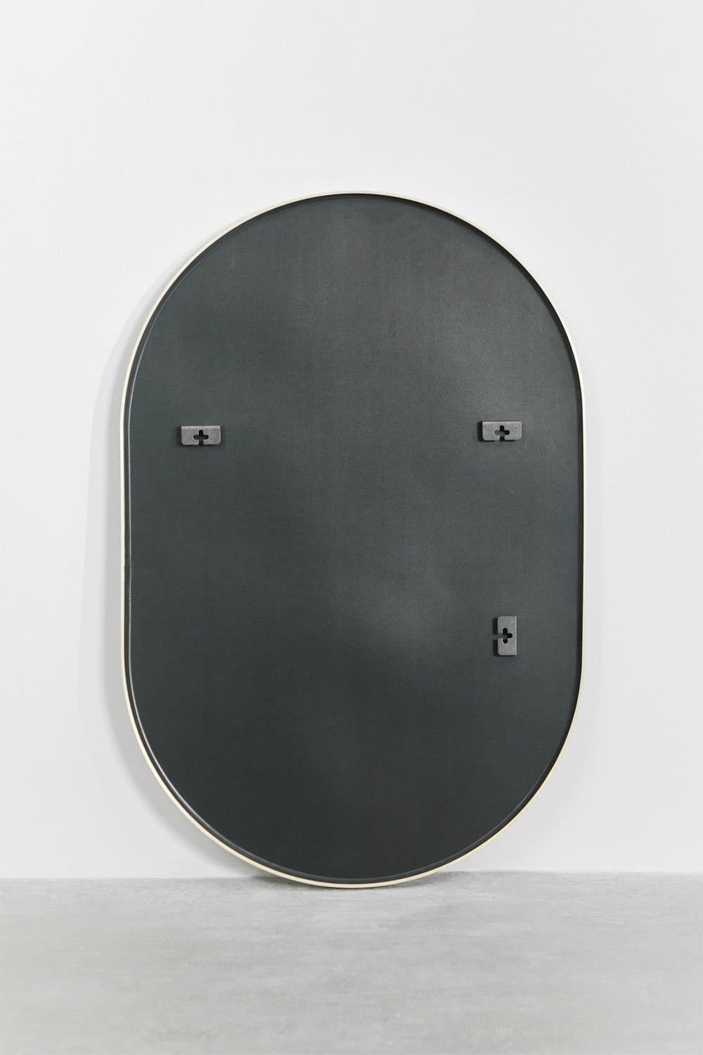 Ovale aluminium wandspiegel (60x90 cm) Draves, galerij beeld 8