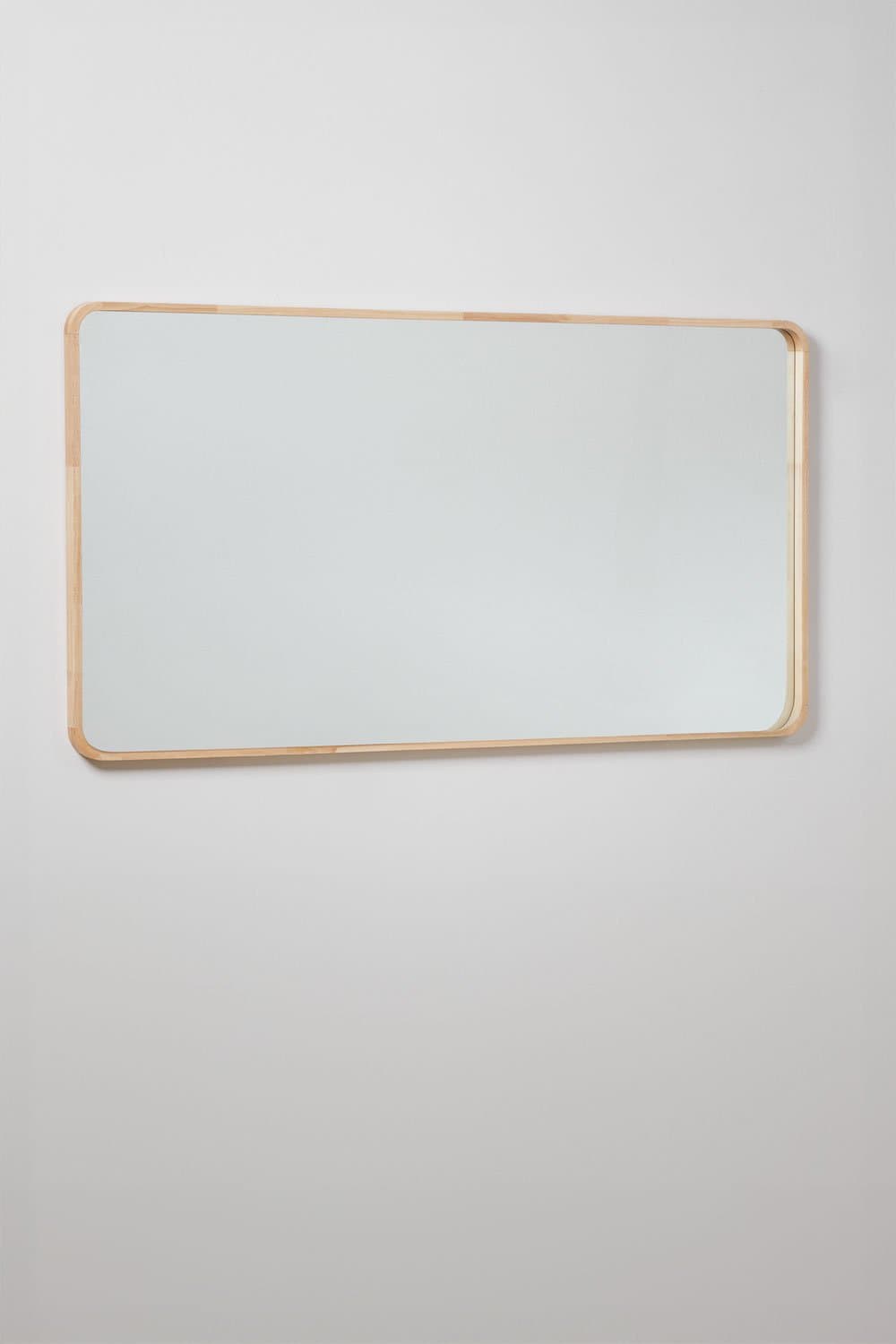 Rechthoekige wandspiegel 90x170 cm in eikenhout Ornella, galerij beeld 4
