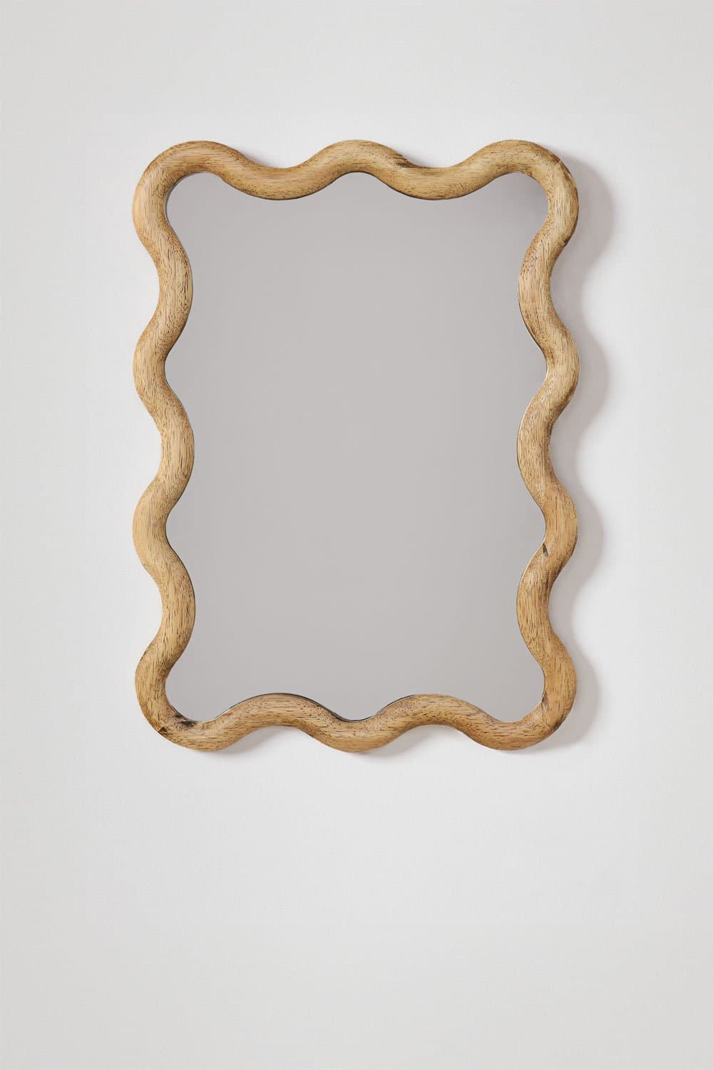 Rechthoekige wandspiegel (55 x 40 cm) in Tilore eikenhout, galerij beeld 1