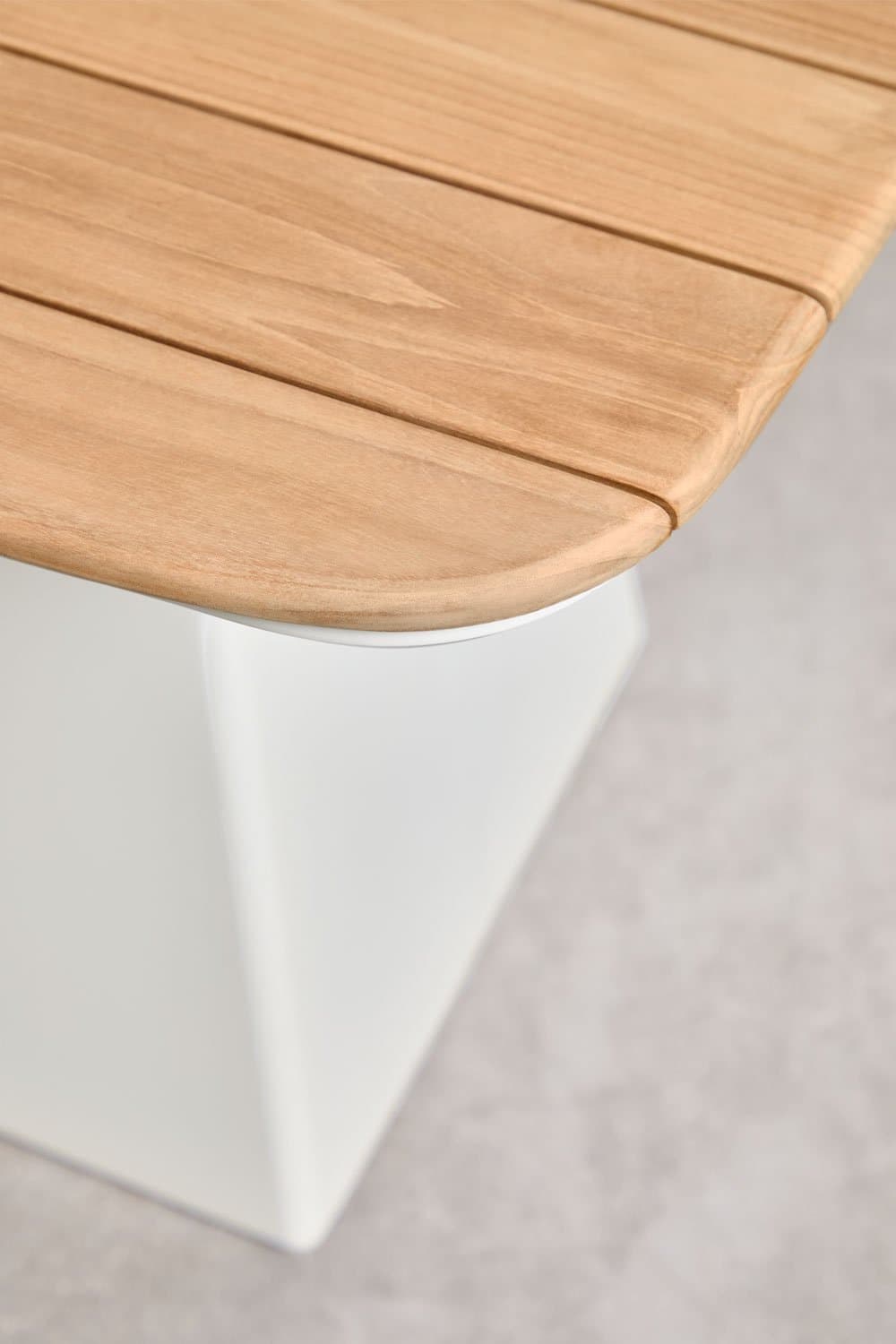 Tuin tafel van aluminium en teakhout Inkeri, galerij beeld 5