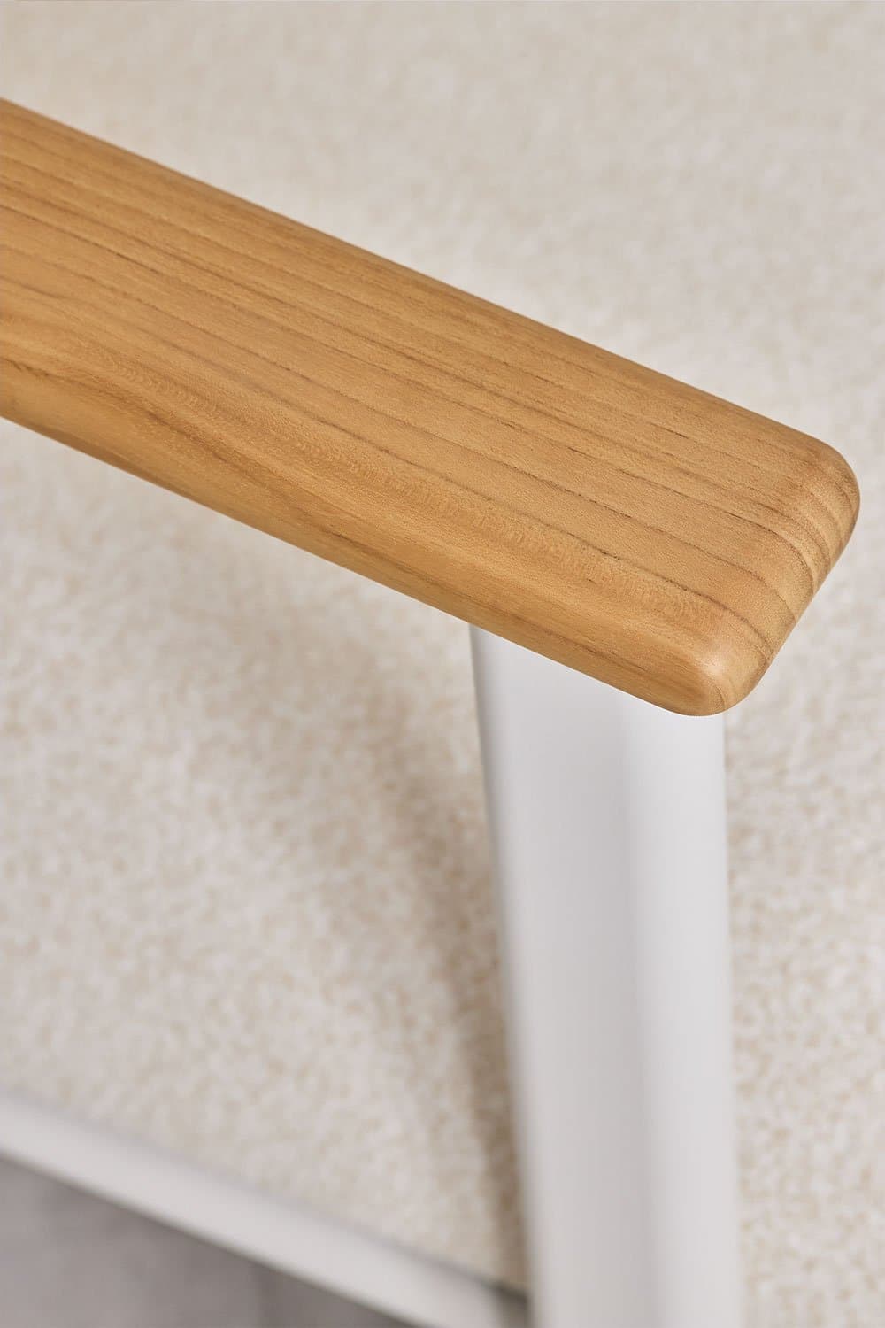 Tuinset met 3-zits bank in bouclé stof, 2 salontafels en 2 fauteuils in aluminium Yervin, galerij beeld 10