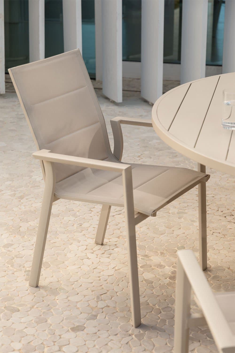 Karena stapelbare tuinstoel met aluminium armleuningen, galerij beeld 1