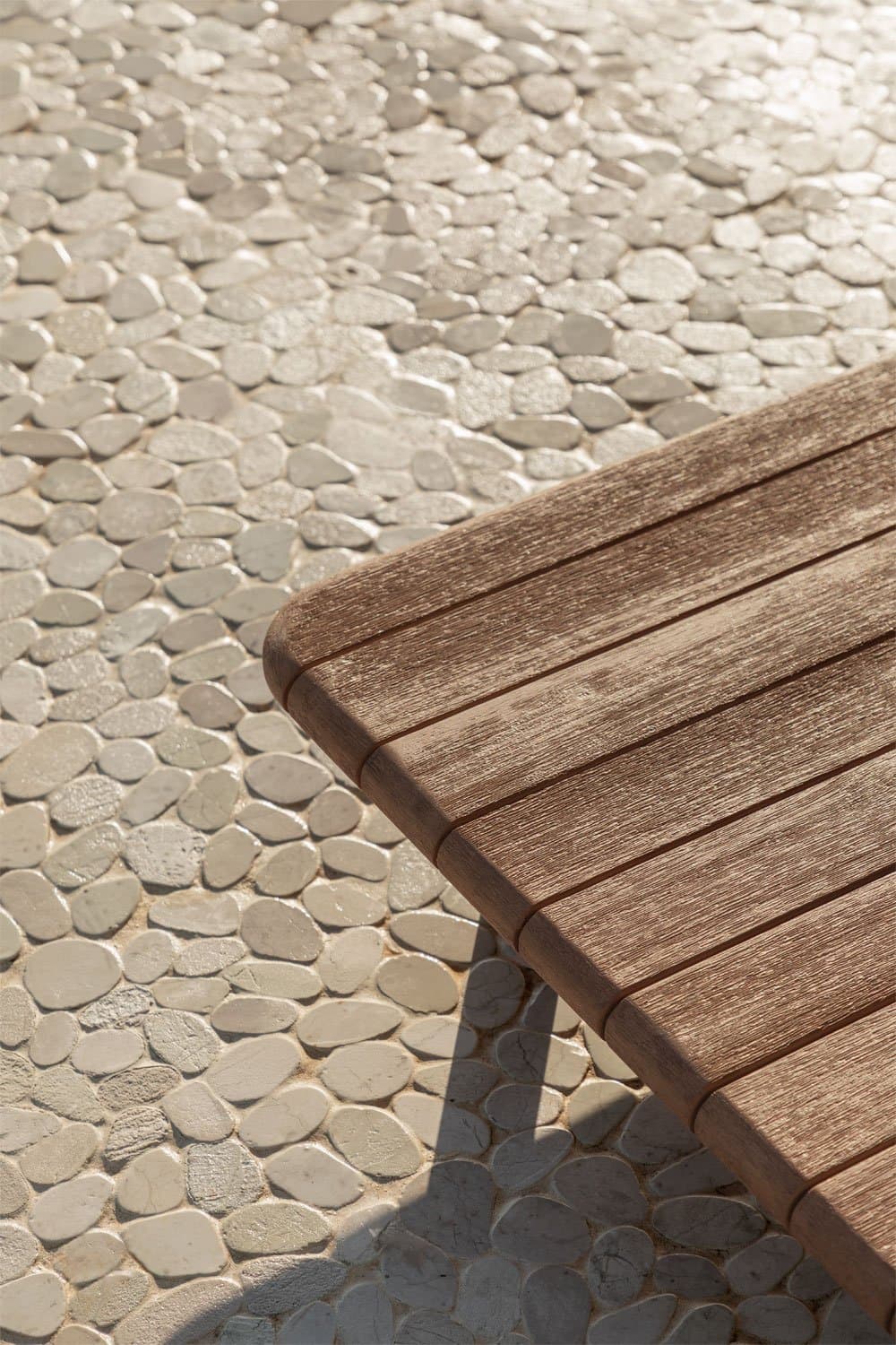 Vierkante tuintafel 95x95 cm in acacia Portet, galerij beeld 2