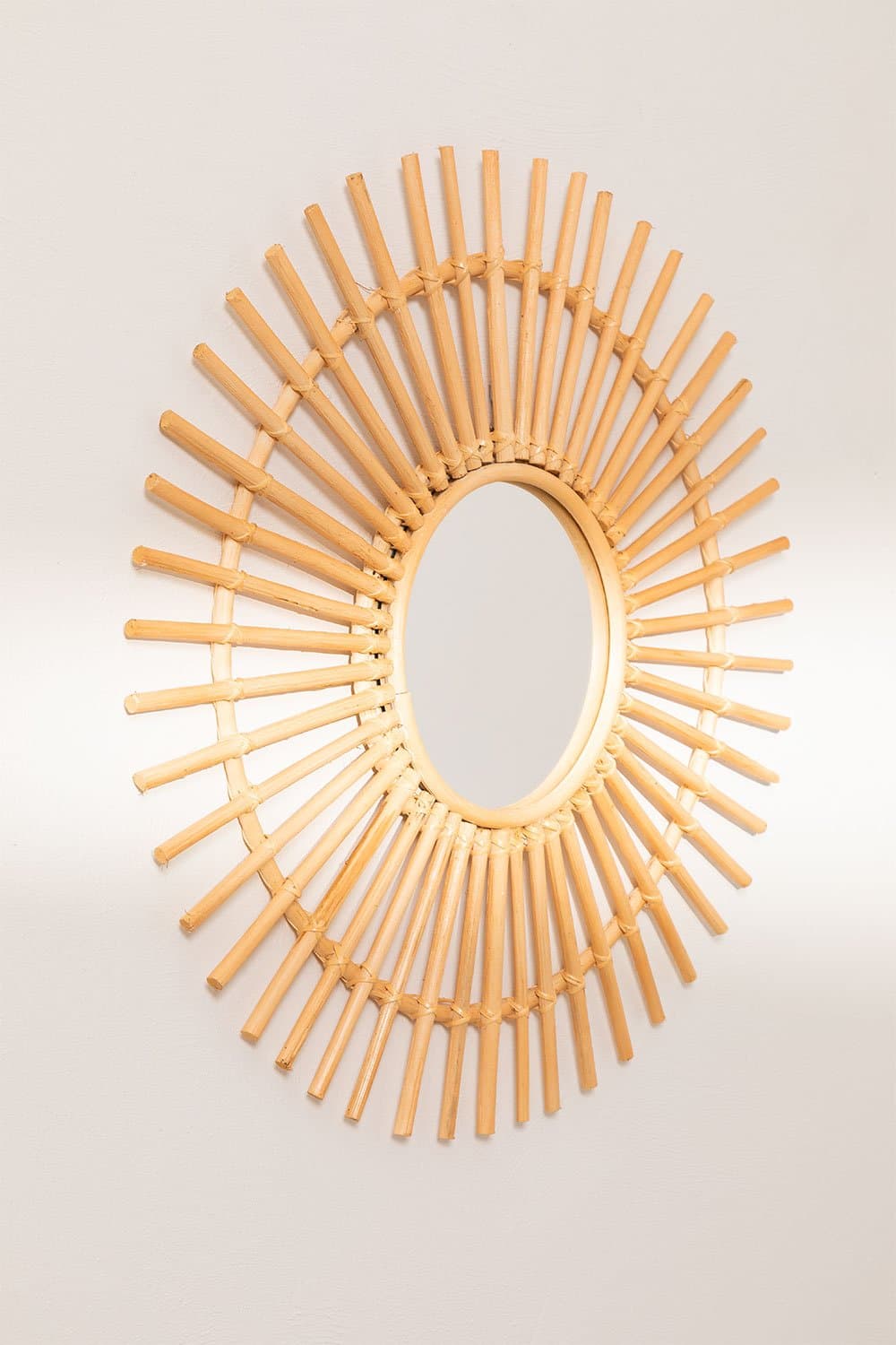 Ronde Rotan Wandspiegel (Ø60 cm) Beku, galerij beeld 3