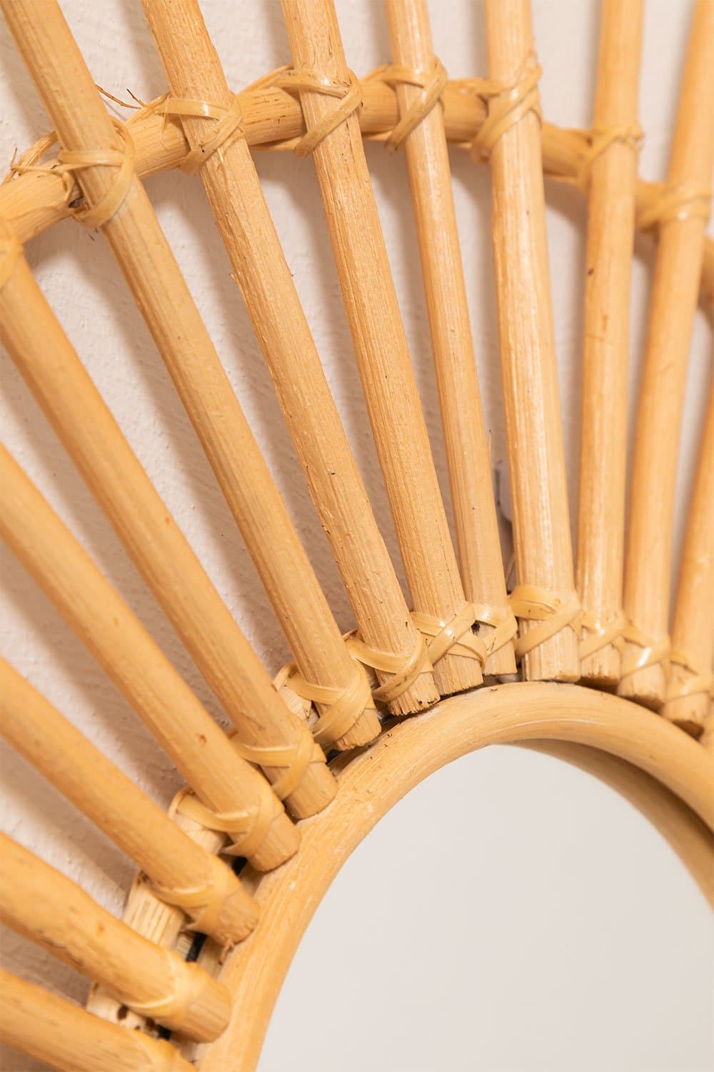 Ronde Rotan Wandspiegel (Ø60 cm) Beku, galerij beeld 5